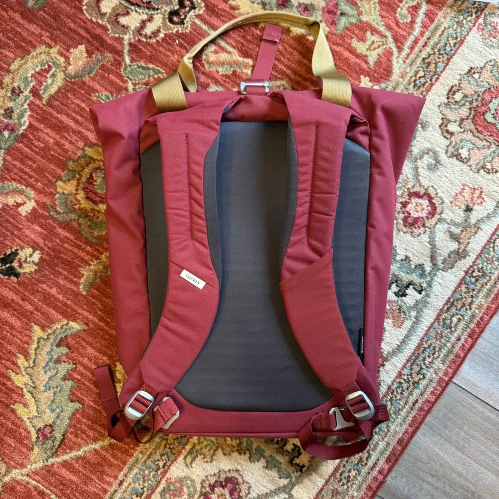 Osprey Arcane Tote Pack Burgundy Red Backpack Shoulder Bag‎ Laptop Sleeve Tote